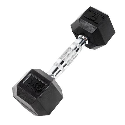 Hex Dumbbell in rubber GladiatorFit