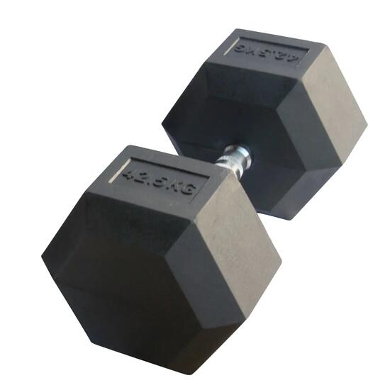 Hex Dumbbell in rubber GladiatorFit