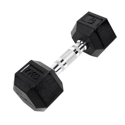 Hex Dumbbell in rubber GladiatorFit