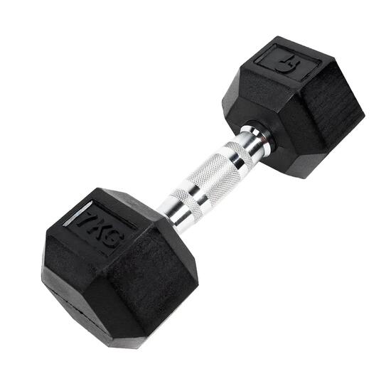 Hex Dumbbell in rubber GladiatorFit