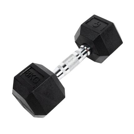 Hex Dumbbell in rubber GladiatorFit