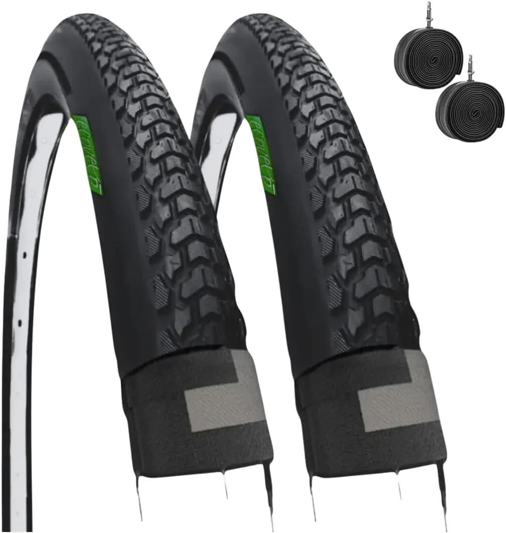 2 Reifen 700x40C (42-622)+Schläuche, Reifen Fahrrad Semi-Slick 700x40C MTB EV 1/6