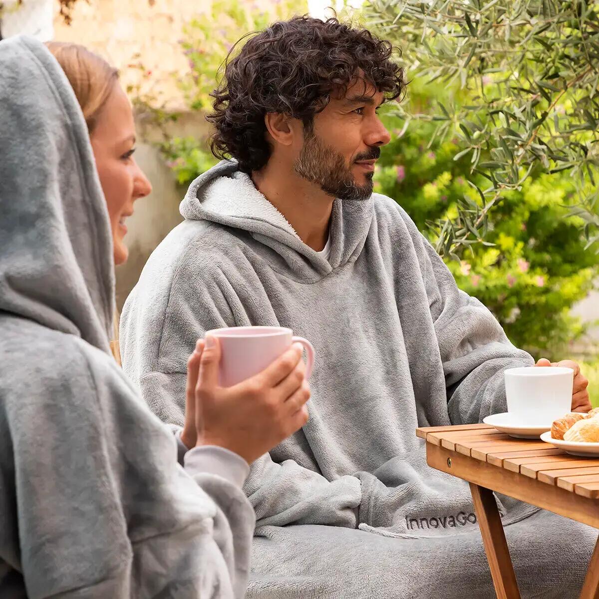 Oversize-Sweatshirt-Bademantel aus Fleece InnovaGoods Swug 5/7