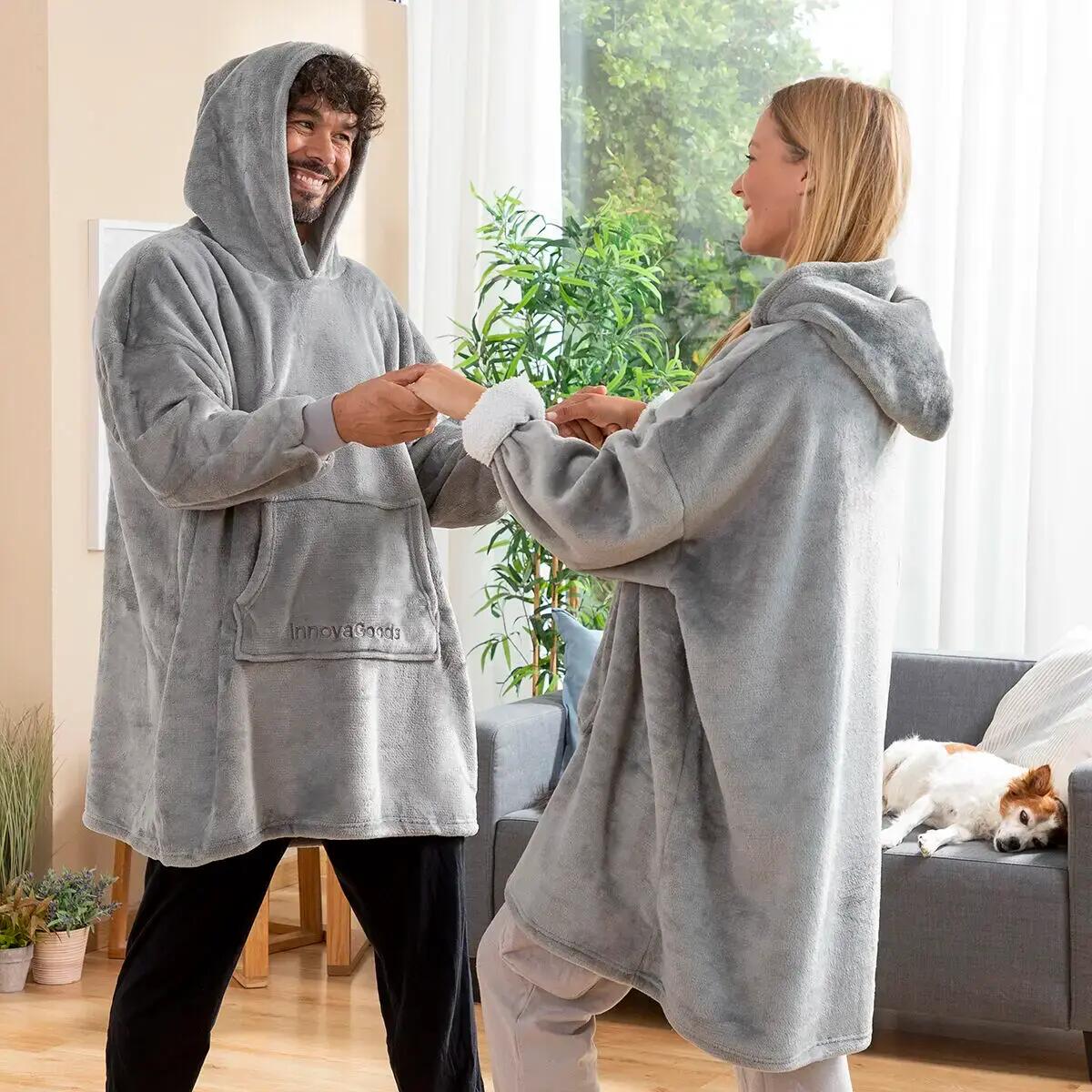 Oversize-Sweatshirt-Bademantel aus Fleece InnovaGoods Swug 4/7