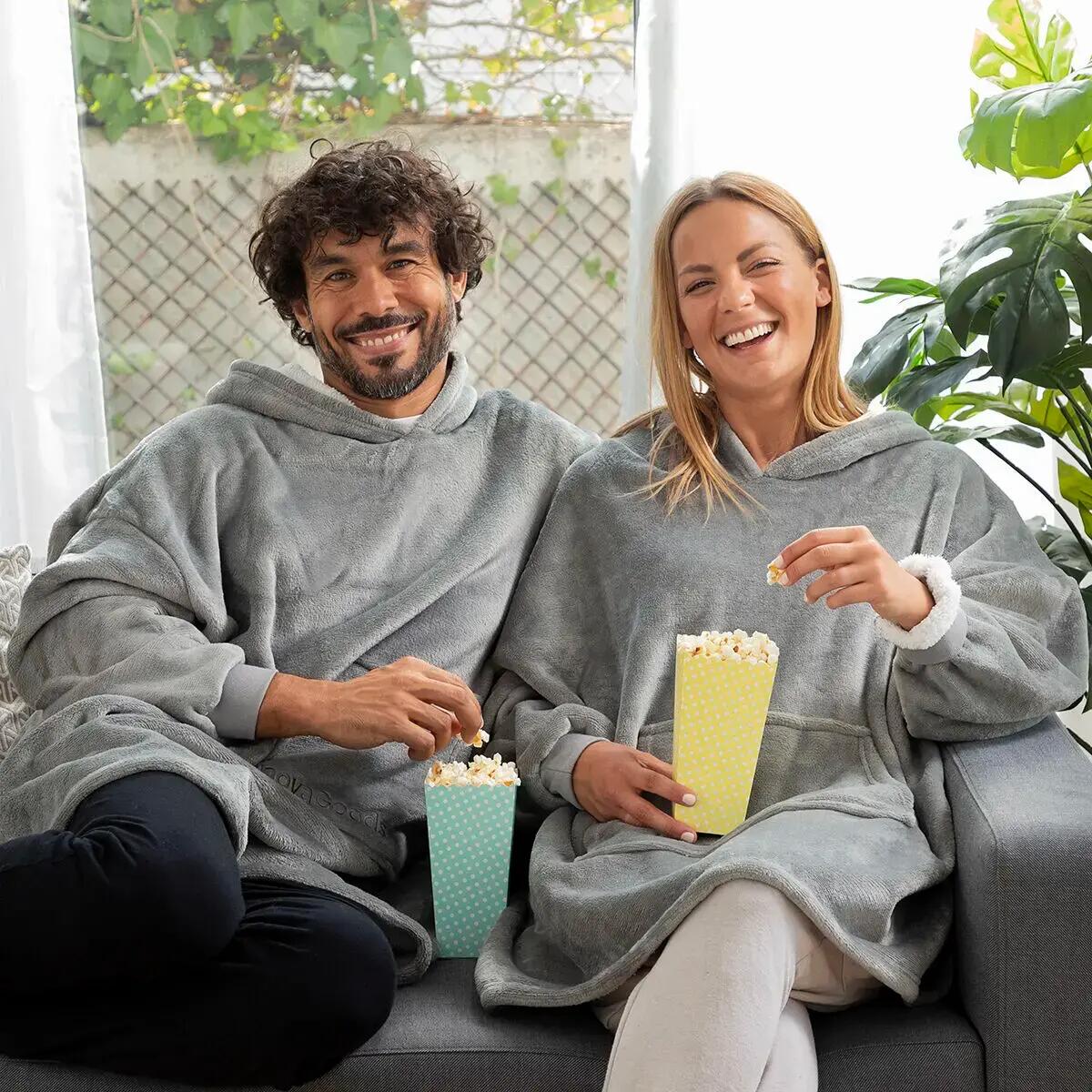 Oversize-Sweatshirt-Bademantel aus Fleece InnovaGoods Swug 3/7