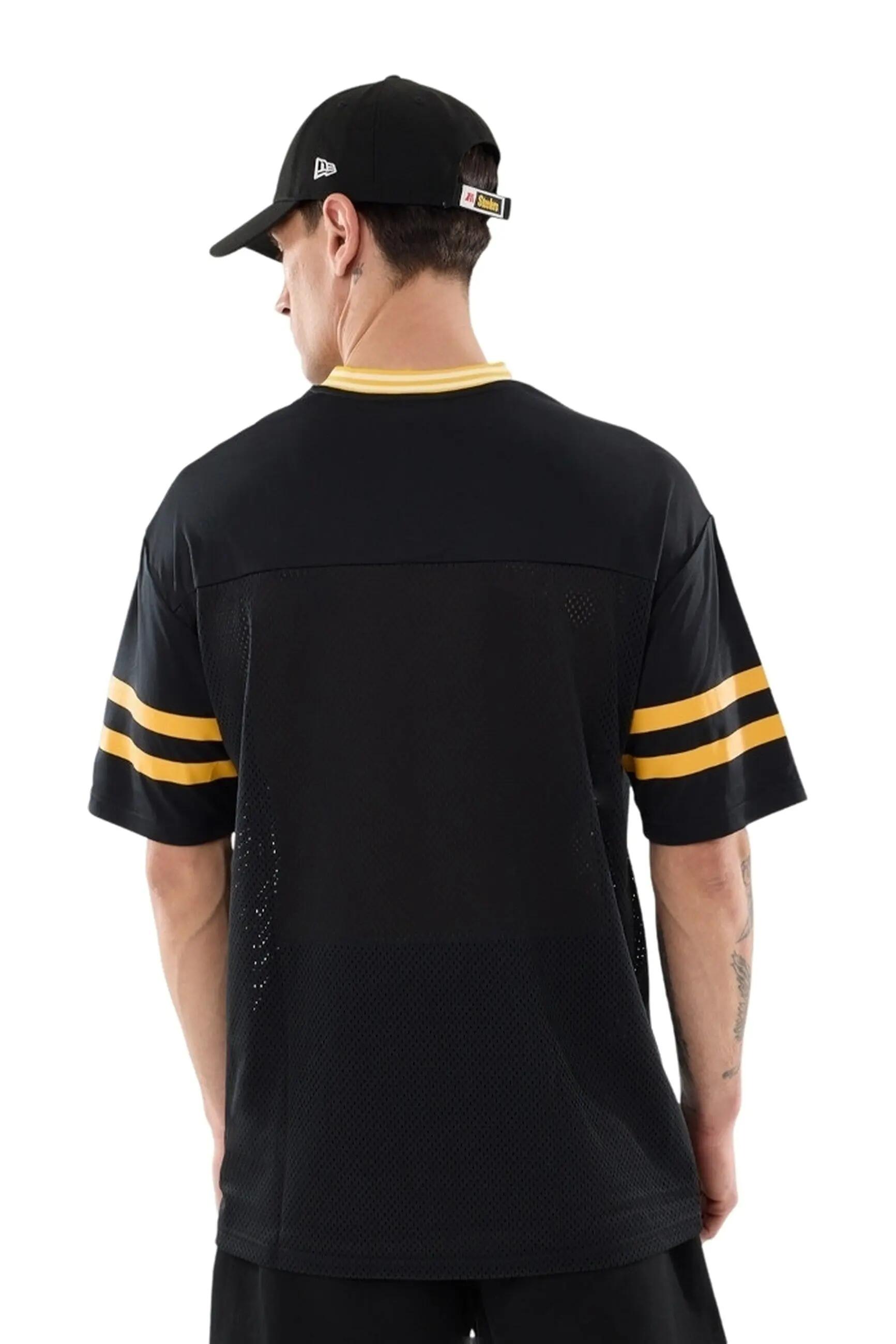 Maglietta in rete New Era Pittsburgh Steelers NFL, nera, taglia XS 2/5
