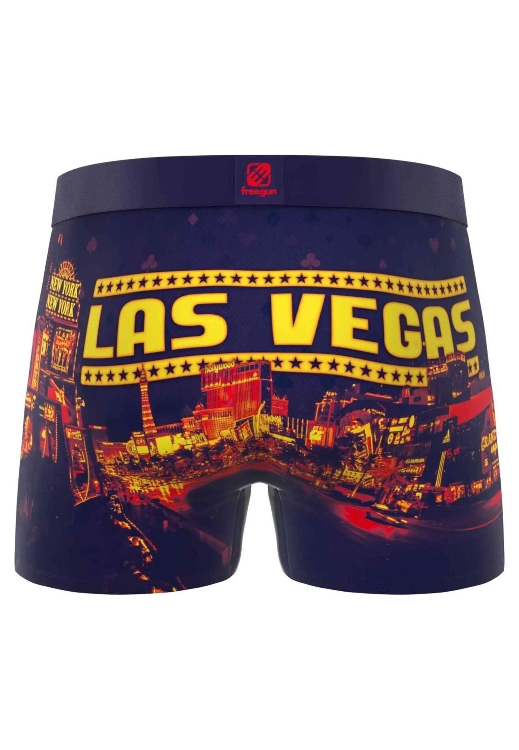 Caleçon boxer imprimé Las Vegas pour homme de FREEGUN, marine, taille M 2/2