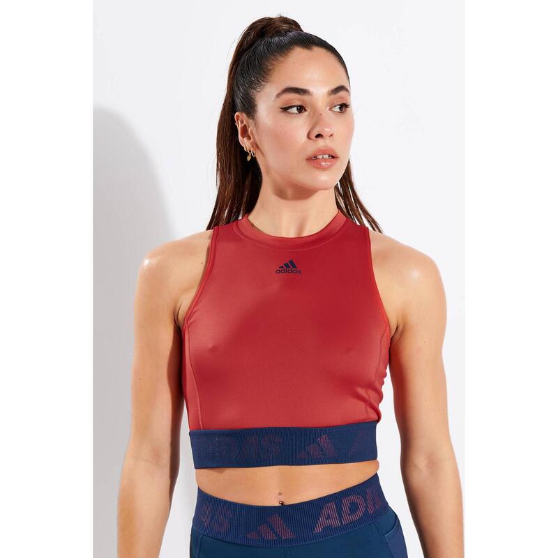 Techfit Crop Tank Top - Crew Red/Crew Navy