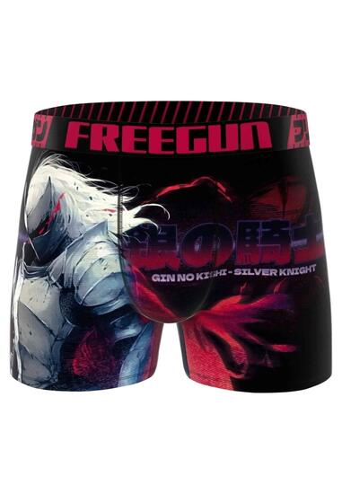Caleçon boxer FREEGUN Silver Knight noir, longueur standard, taille L