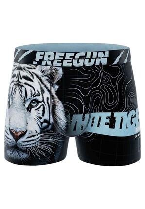 Boxer homme FREEGUN noir et blanc tigre, taille S