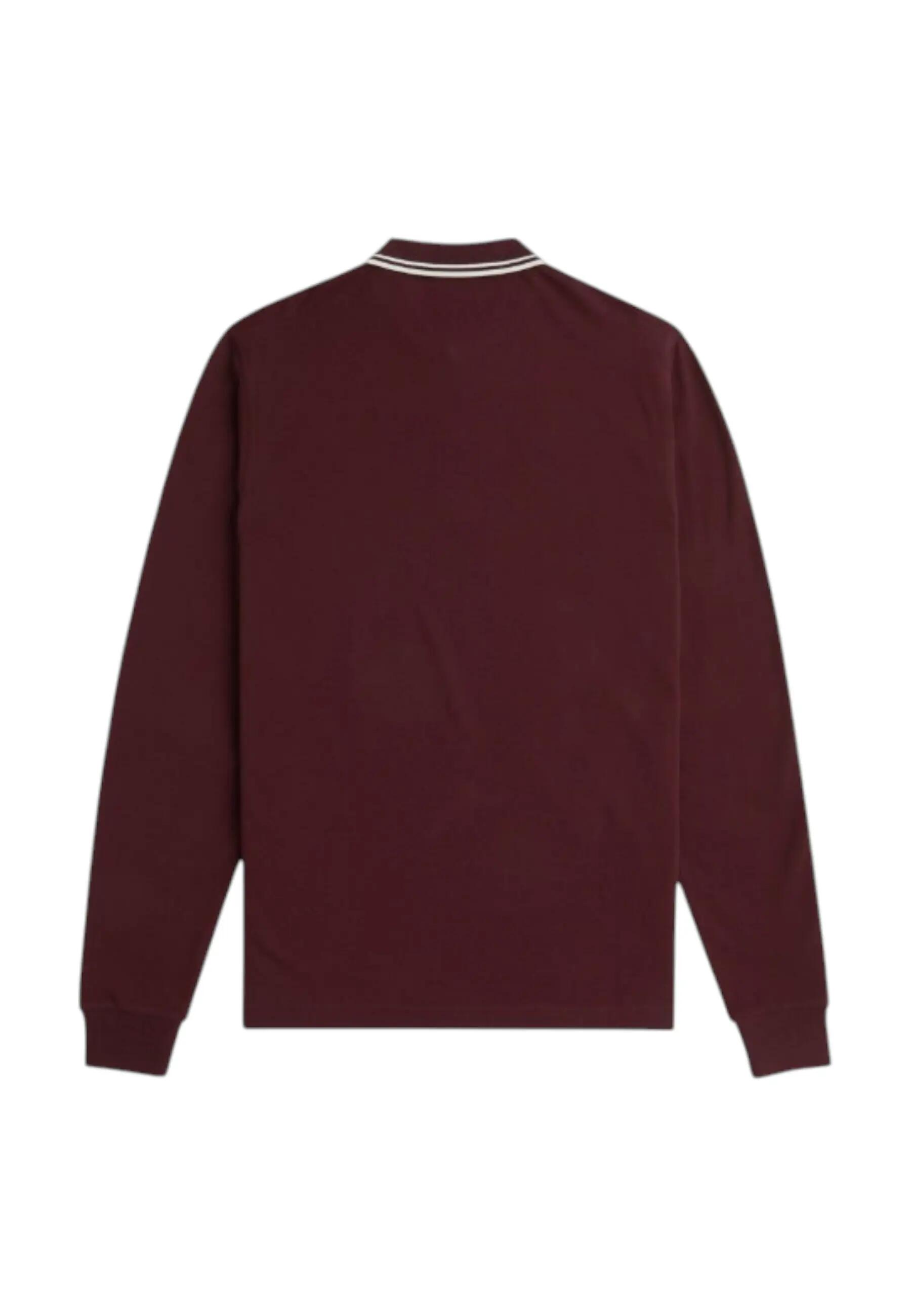 Polo à manches longues Fred Perry modèle M3636 "Burdeos" pour homme 3/5