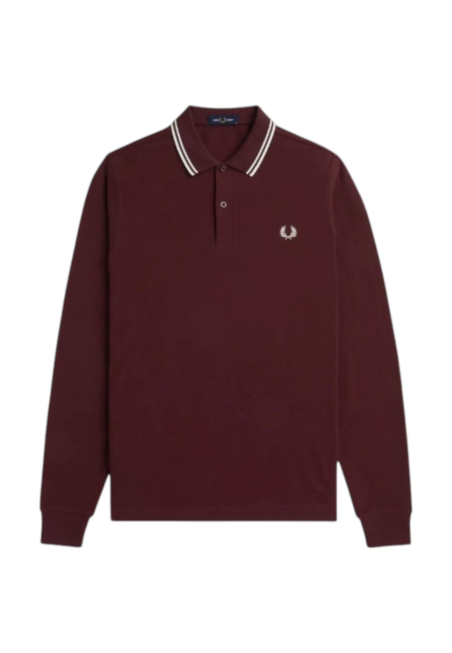 Polo à manches longues Fred Perry modèle M3636 "Burdeos" pour homme 2/5