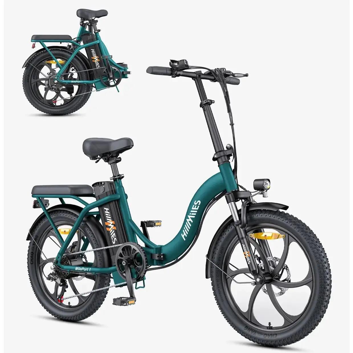 HillMiles MilePort 1 Skladací elektrobicykel Fat Tire 20in 36V 13Ah 100km 7 rý 2/5