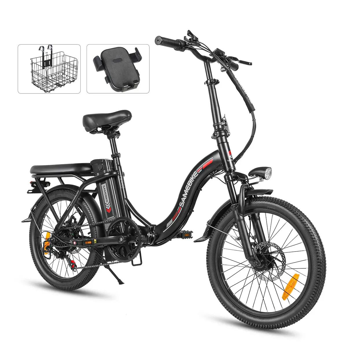 Bicicleta eléctrica plegable adulto SAMEBIKE CY20 36V 12Ah pantalla LCD color 6/15