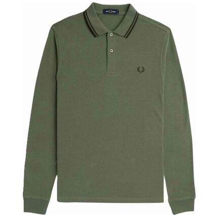 Polo à manches longues Fred Perry modèle M3636 "Verde" pour homme