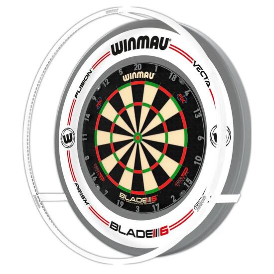 Winmau Dartbord LED-Light en Catchring Bundel Plasma Ice en Pro-Line Wit