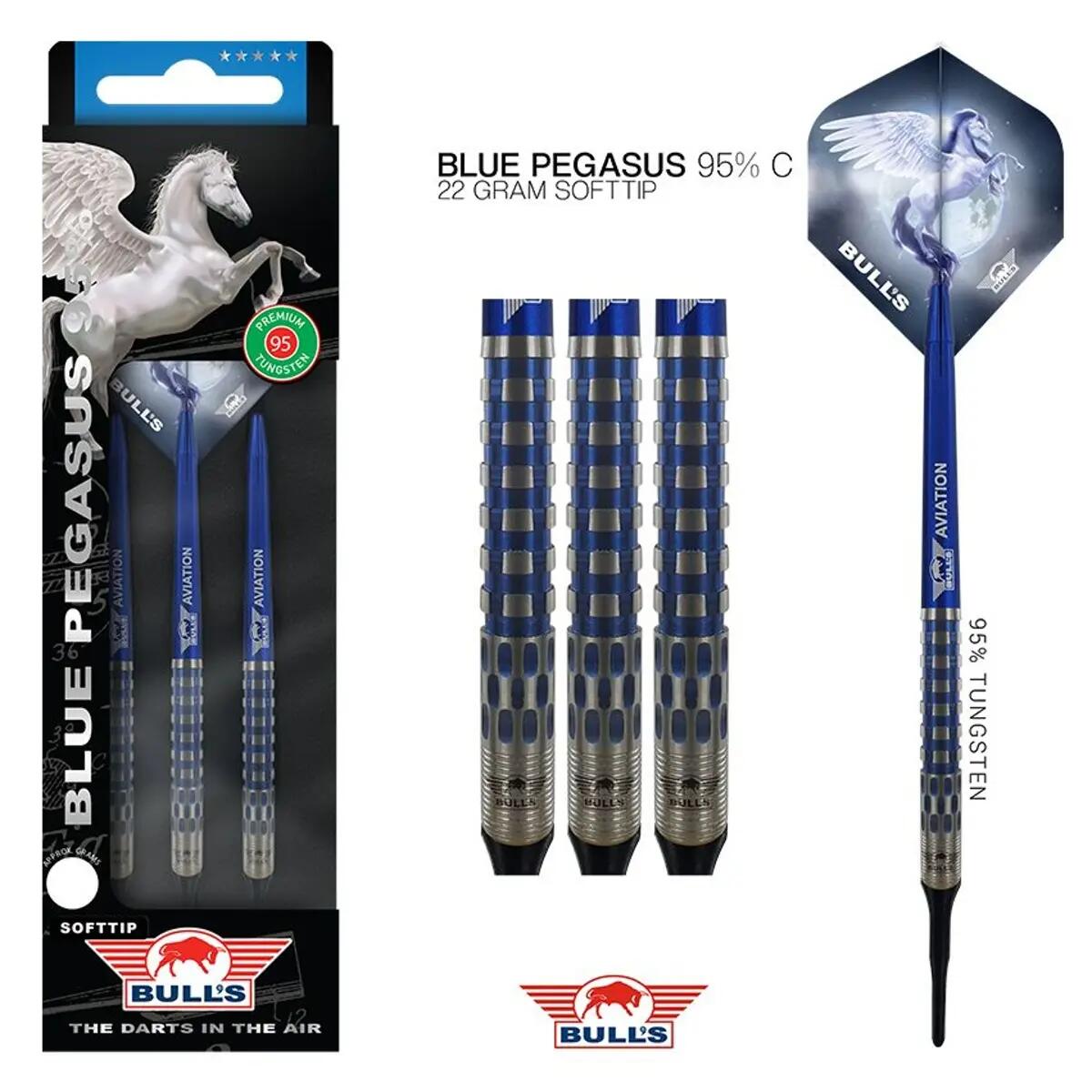 Bull's Softtip Blue Pegasus 95% Tungsten  C 22 gr 3/5