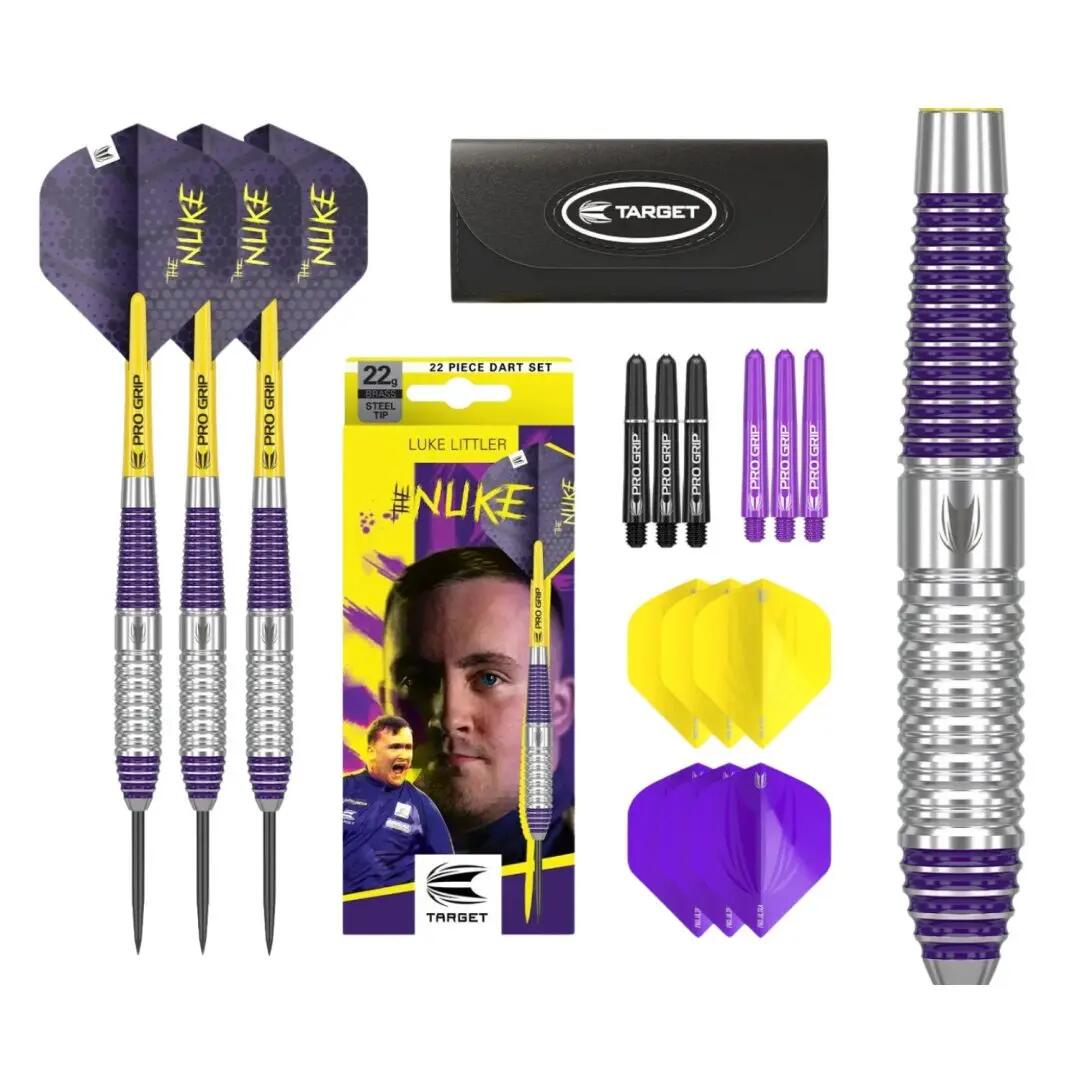 Set de fléchettes acier Luke Littler Brass avec étui 3/7