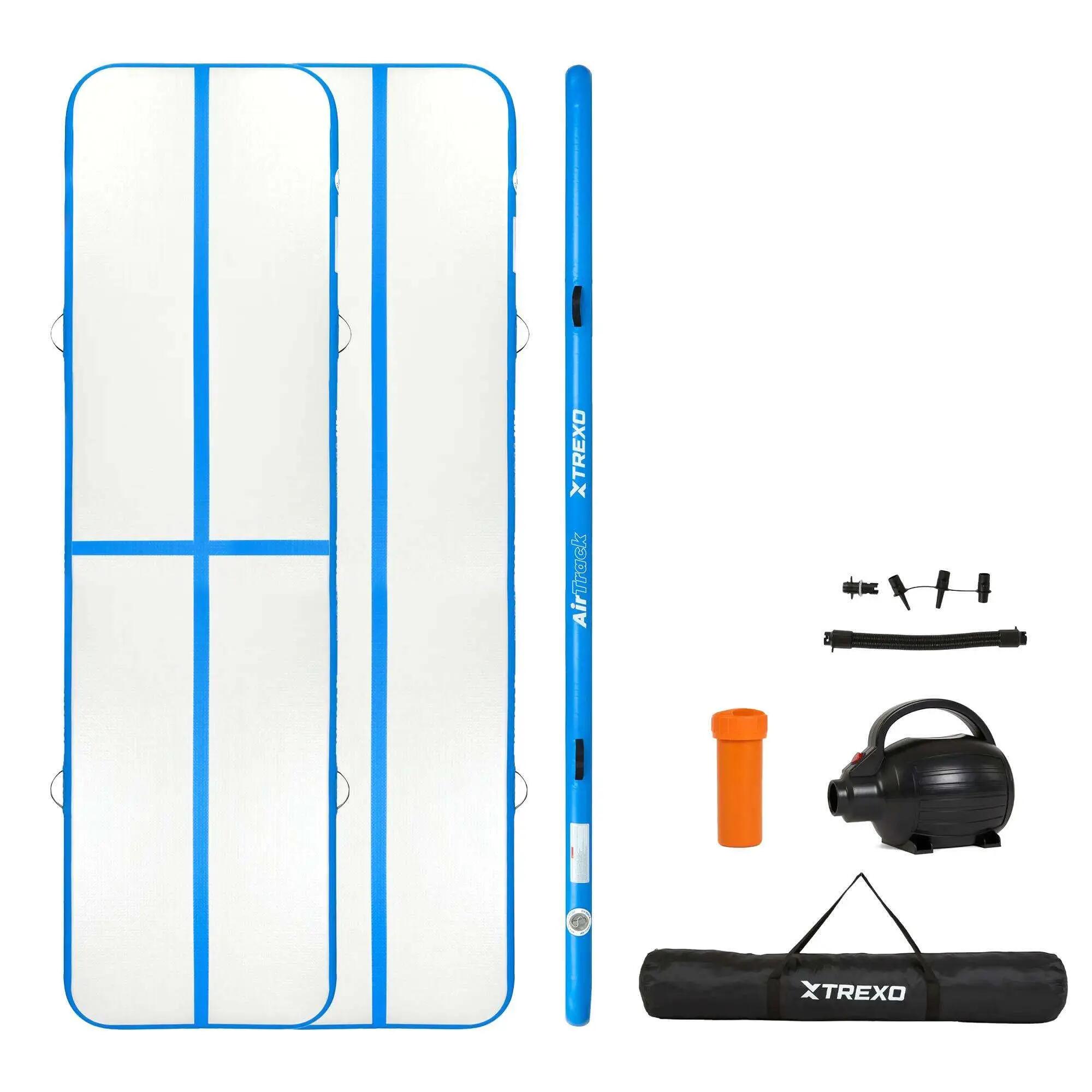 Air track gymnastics mat XTREXO 400 x 10 cm white 1/8