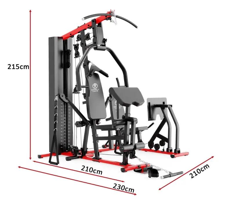Dual-Station Home Gym with Leg Press - HG9000 Deluxe - 65 kg Weight Stack 3/7