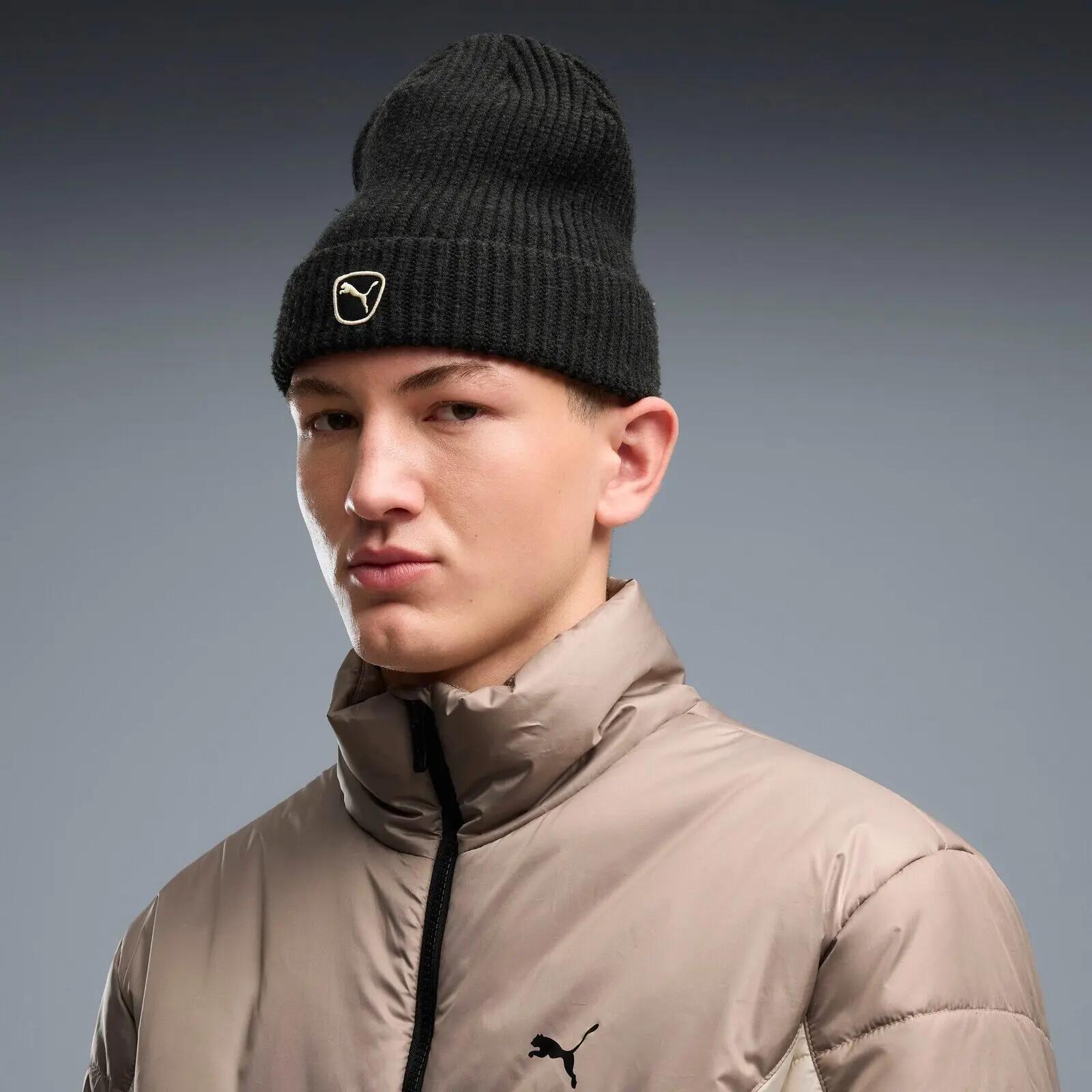 Unisex, poliészter - Bean Puma Cat Patch Mid Crown Beanie 5/5