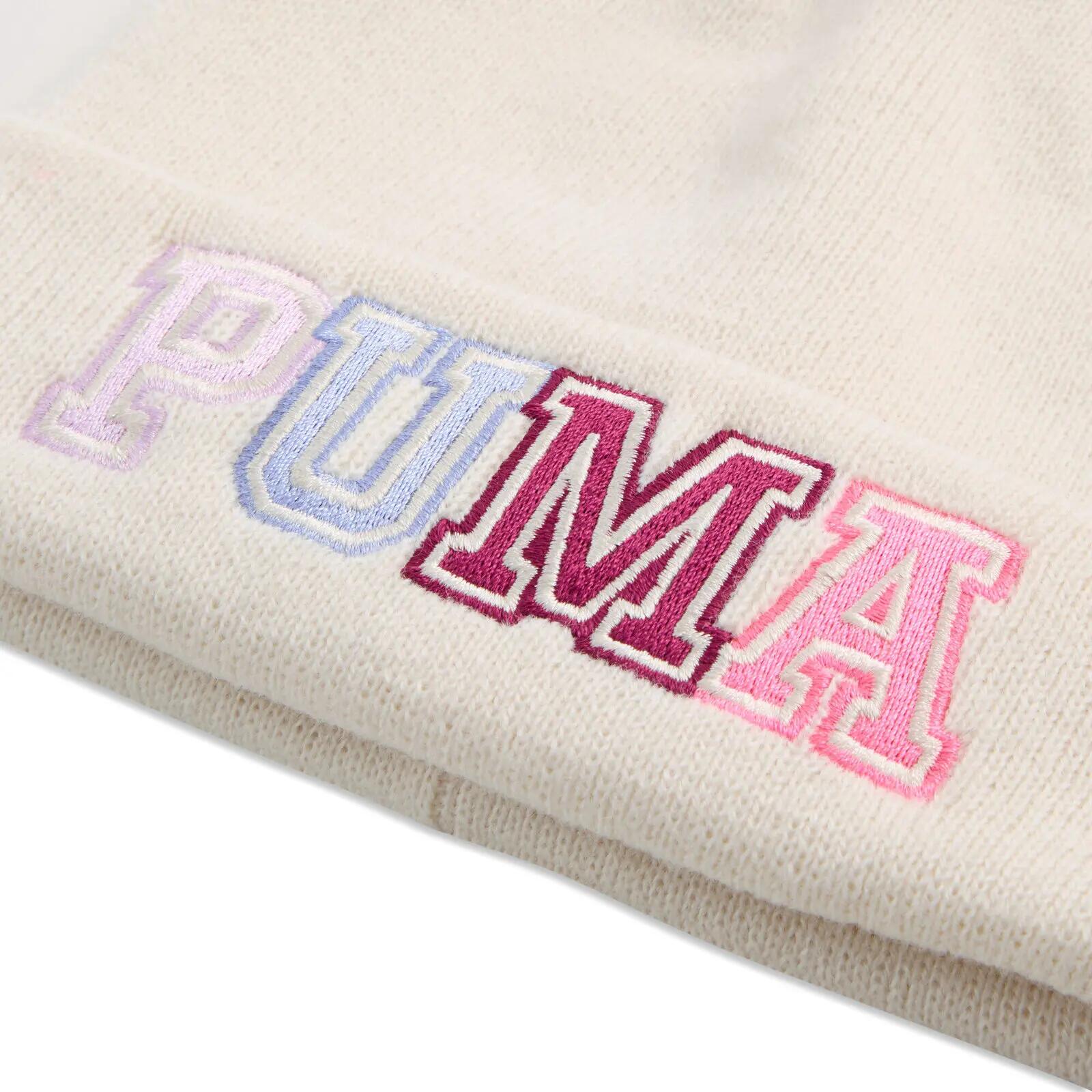 Fes copii Puma Pom Pom Mid Crown Beanie Jr, Roz 4/5