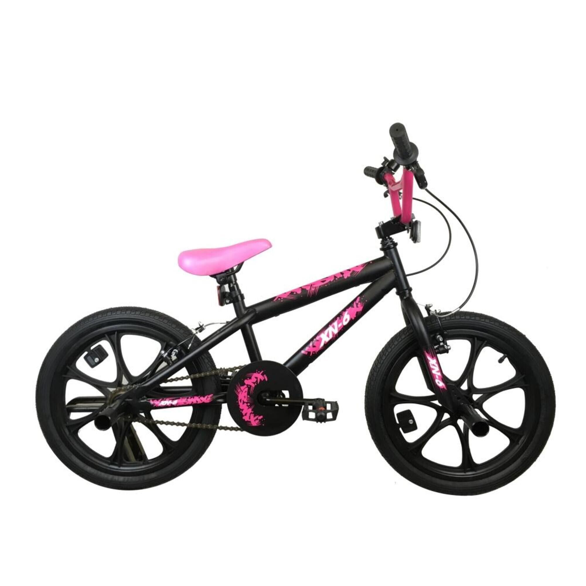 XN XN-6 BMX Bike Girls Freestyle BMX 18in MAG Wheel Black/Pink