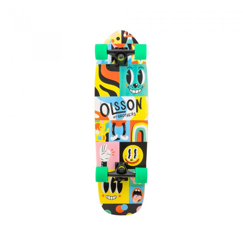 Skateboard Cruiser Olsson and Brothers Focus Multicolor 30”x 9,98”