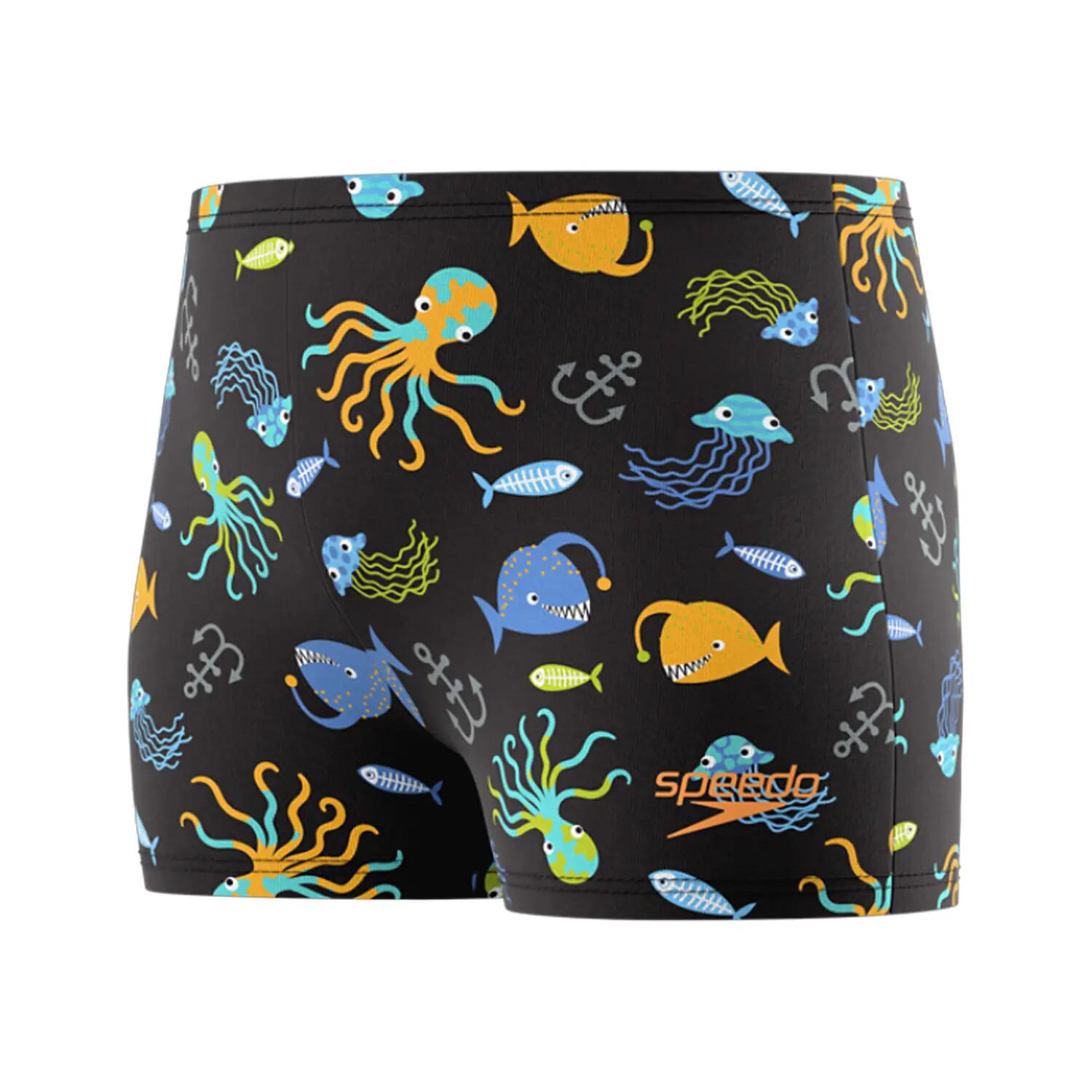 Short De Bain Motif/style Animaux Marins Garçon (Noir Animaux Marins) 4/4