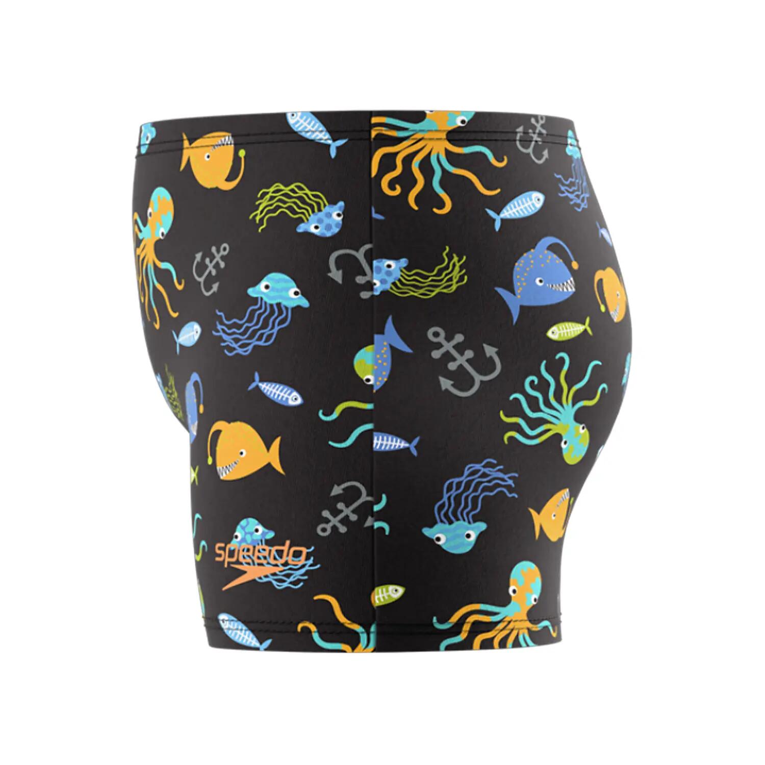 Short De Bain Motif/style Animaux Marins Garçon (Noir Animaux Marins) 3/4