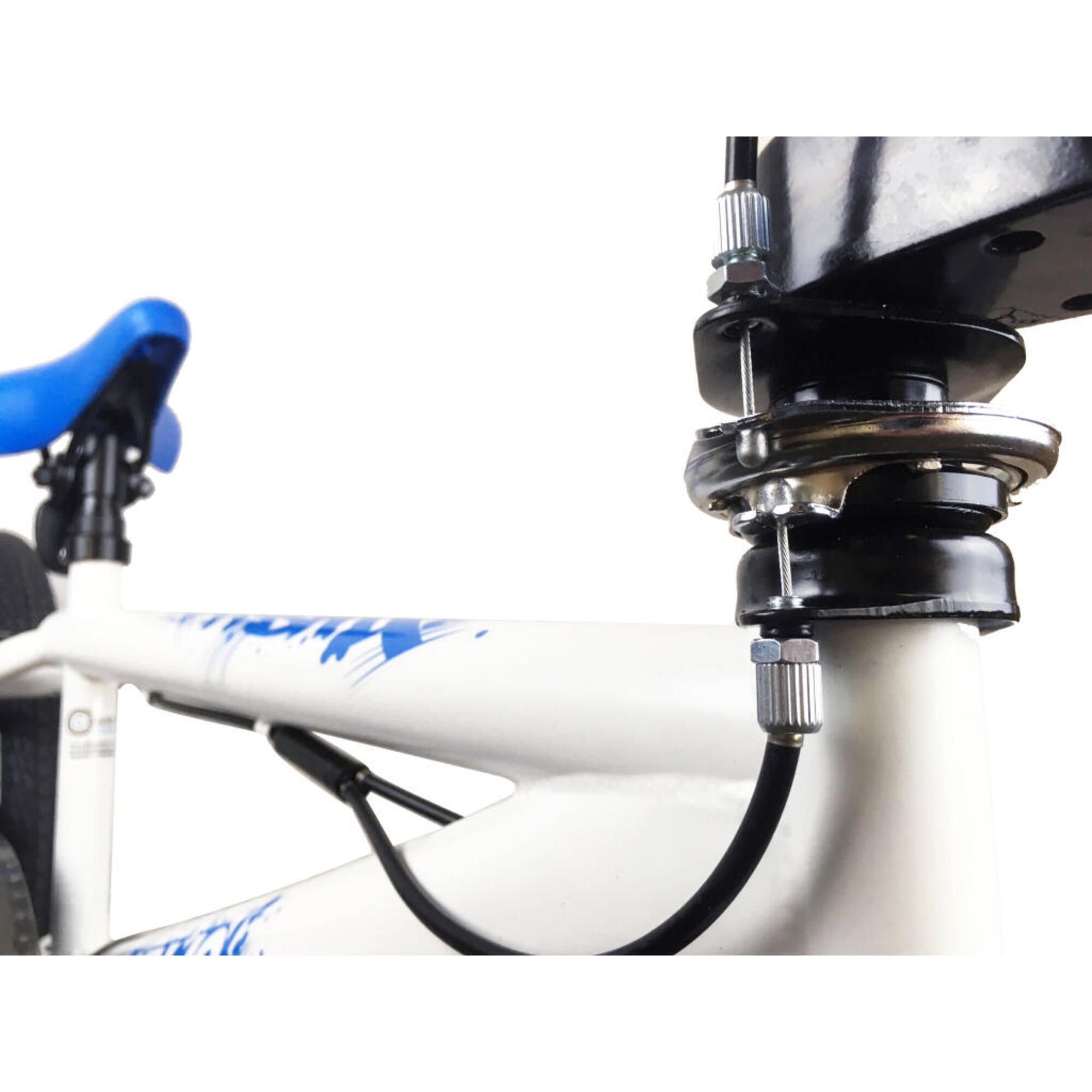 XN-10-20 Freestyle BMX Bike, 20In Wheel - White/Blue 4/5