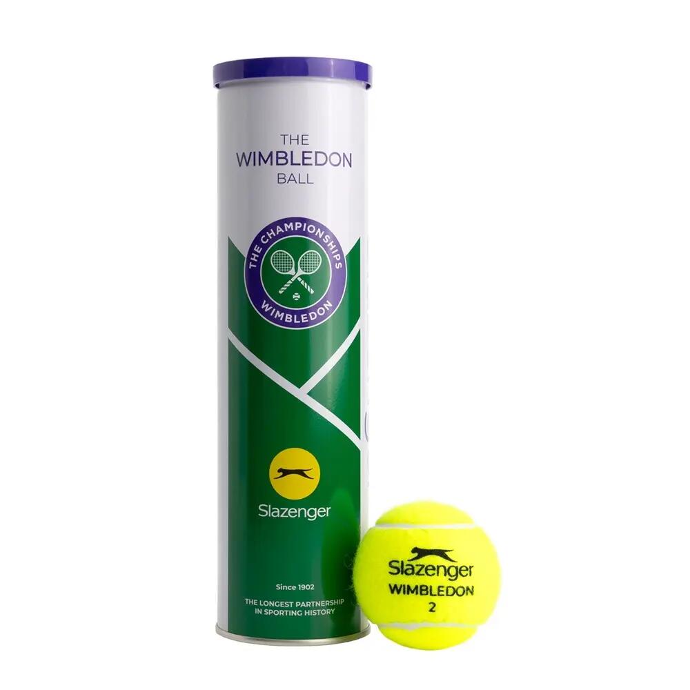 Palline Da Tennis Misura Confezione 4 Slazenger Wimbledon Giallo Taglia Unica 4/4