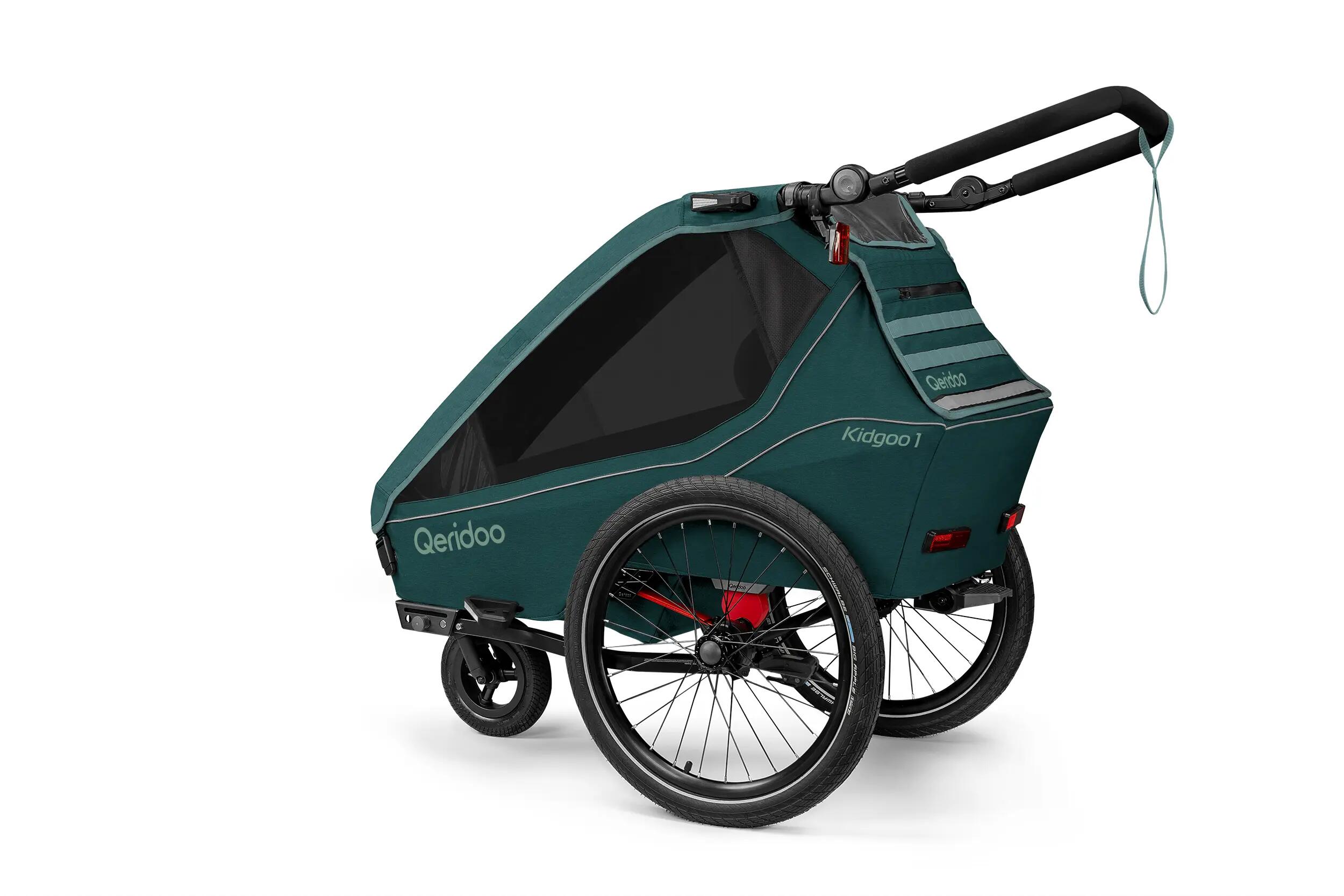 Remorque de vélo Kidgoo 1 – Bleu pacifique (Pacific Blue) 4/5