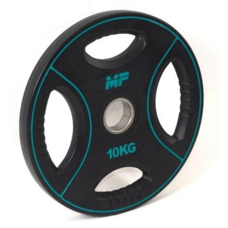 Muscle Power PU 4-Grip Halterschijf - 50 mm - 10 kg