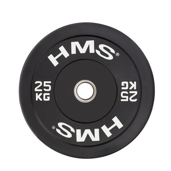 Disque Bumper - Disque Olympique - 25 kg - Noir