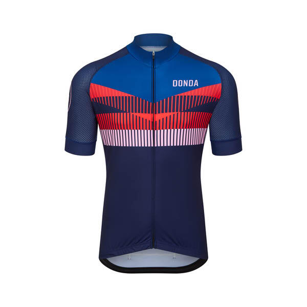 Larrikin One - Short Sleeved Womens Cycling Jersey - Navy 1/4