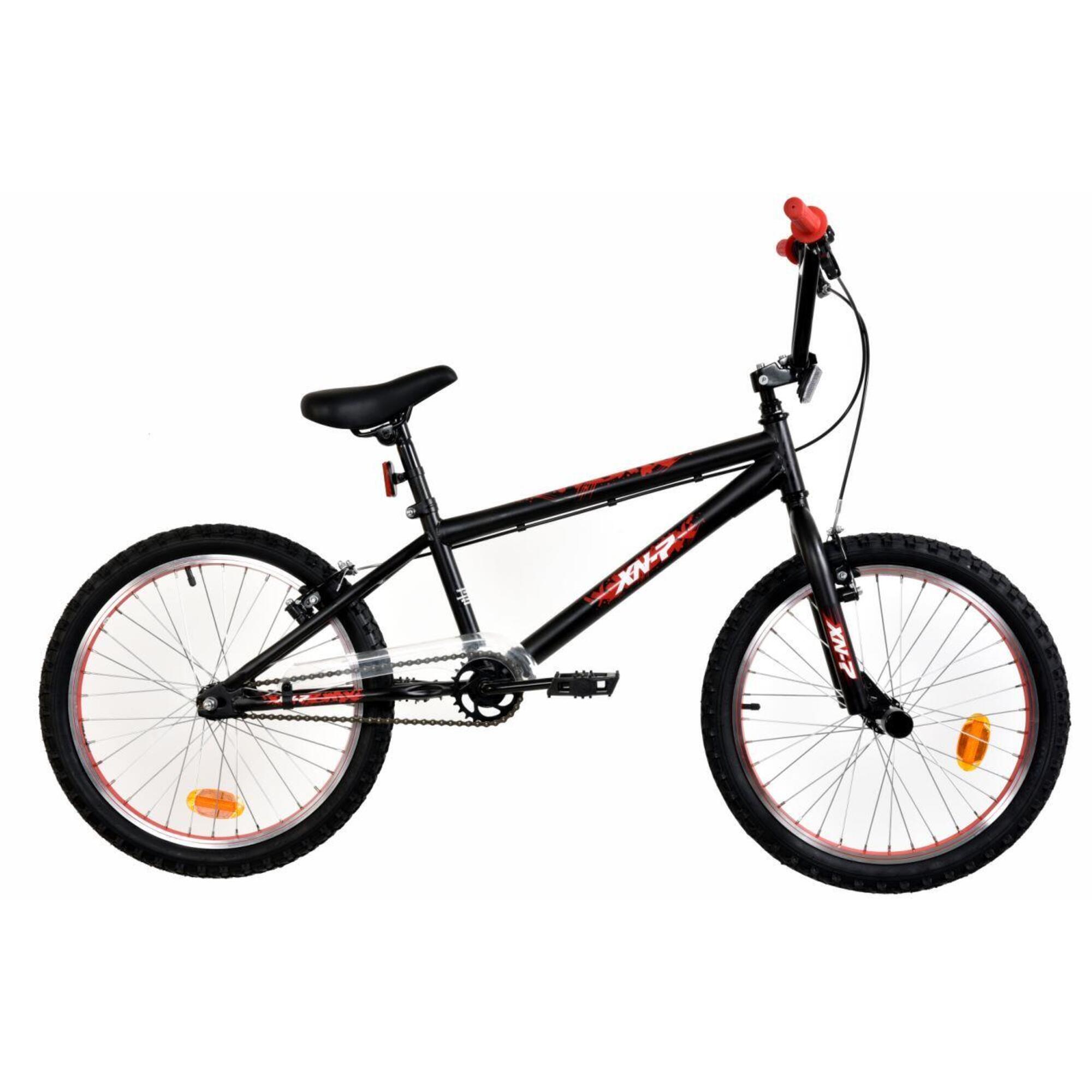 XN XN-7-20 BMX Bike, 20In Wheel - Satin Black/Red