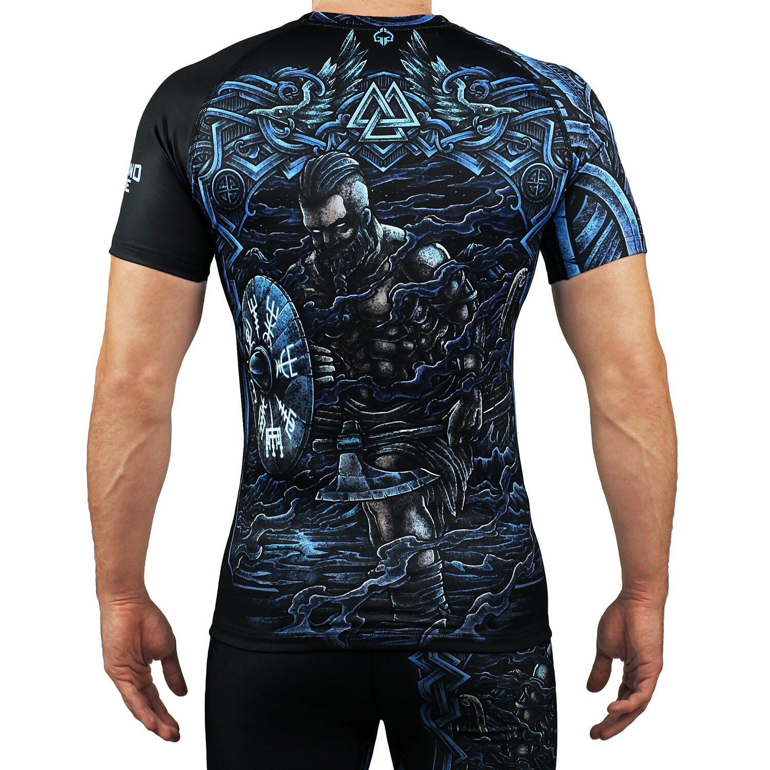 Rashguard para el juego de tierra de los hombres MMA Viking con mangas cortas 2/5