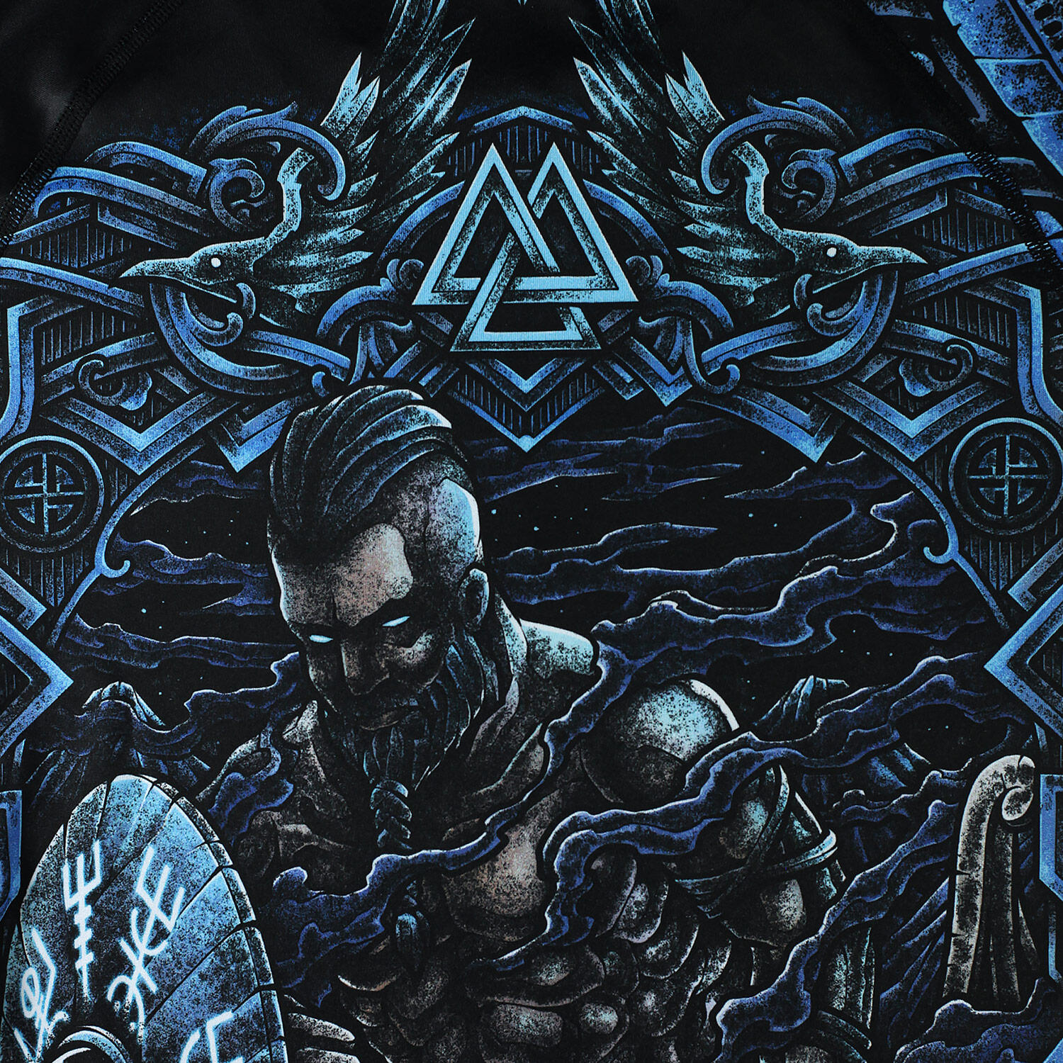 Rashguard para el juego de tierra de los hombres MMA Viking con mangas cortas 5/5