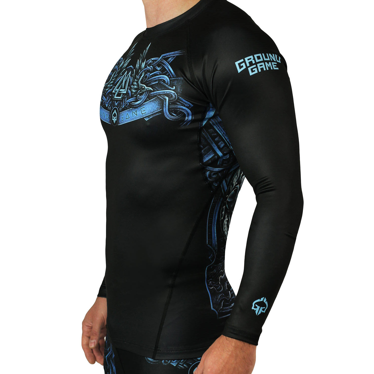 Rashguard do MMA męski Groundgame VIKING z długim rękawem 4/5