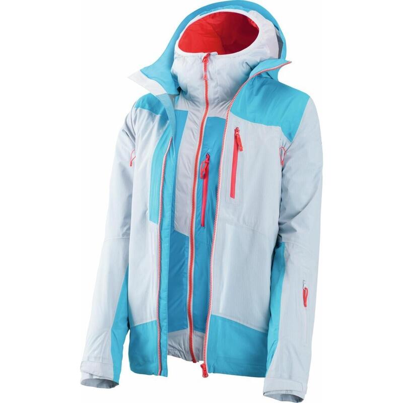 W Clifline Stormfld Jkt - vest - gry/turq - dames - Pisteskiën