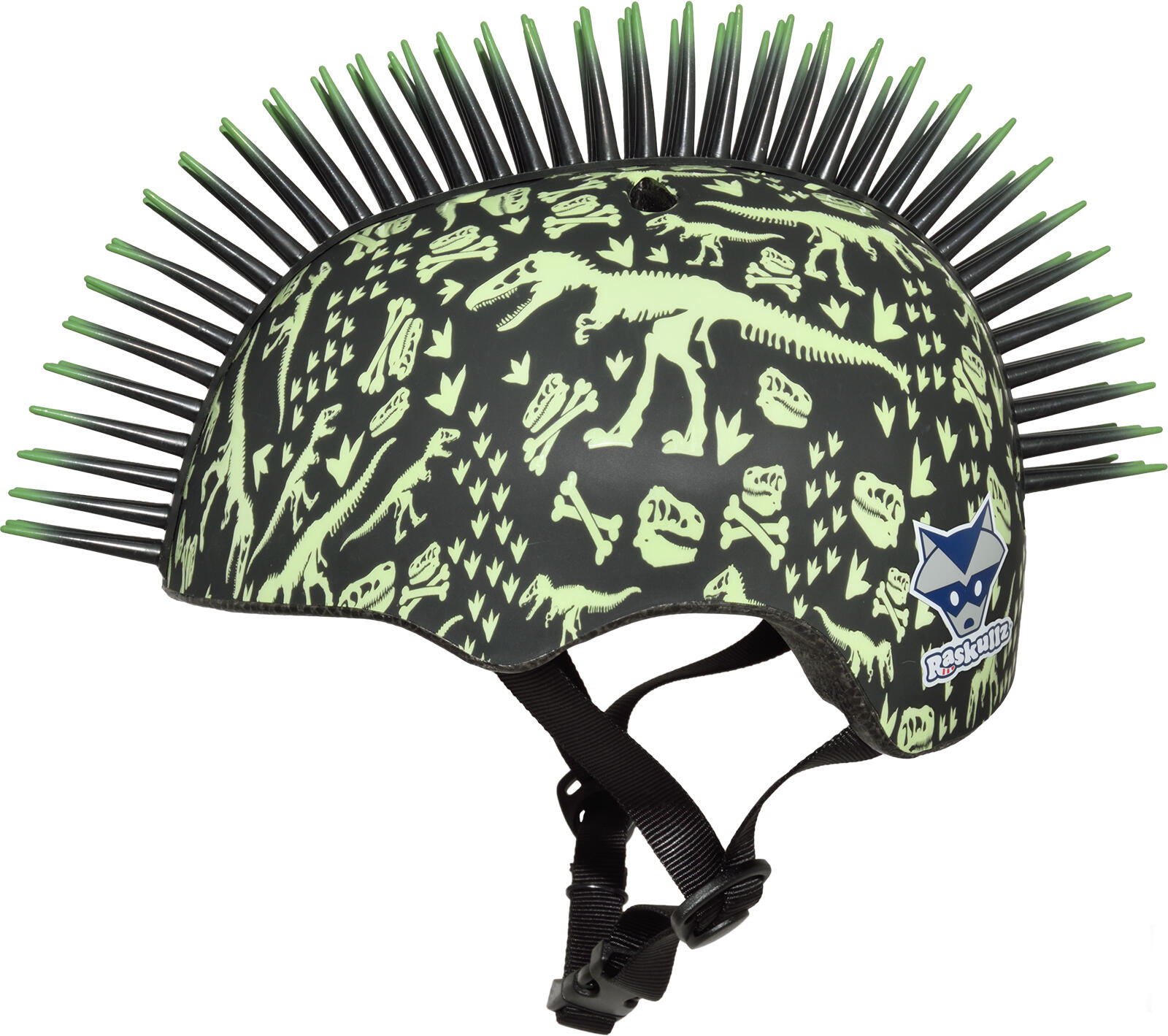 RASKULLZ C-Preme Helmet Raskullz T-Rex Bonez Mohawk Toddlers Safety 50-54cm Boys