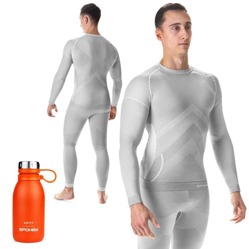 Bielizna termoaktywna męska (bluza + spodnie) Spokey BASELAYER + termos GRATIS