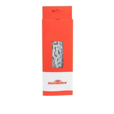 Sunrace 9-speed fietsketting. 116l. zilver. duurzaam en lichtgewicht