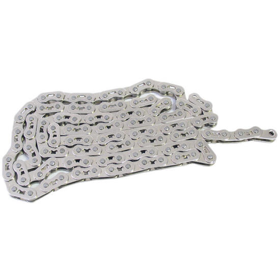 Catena in acciaio per City/E-bike 102 maglie 1/8" argento.