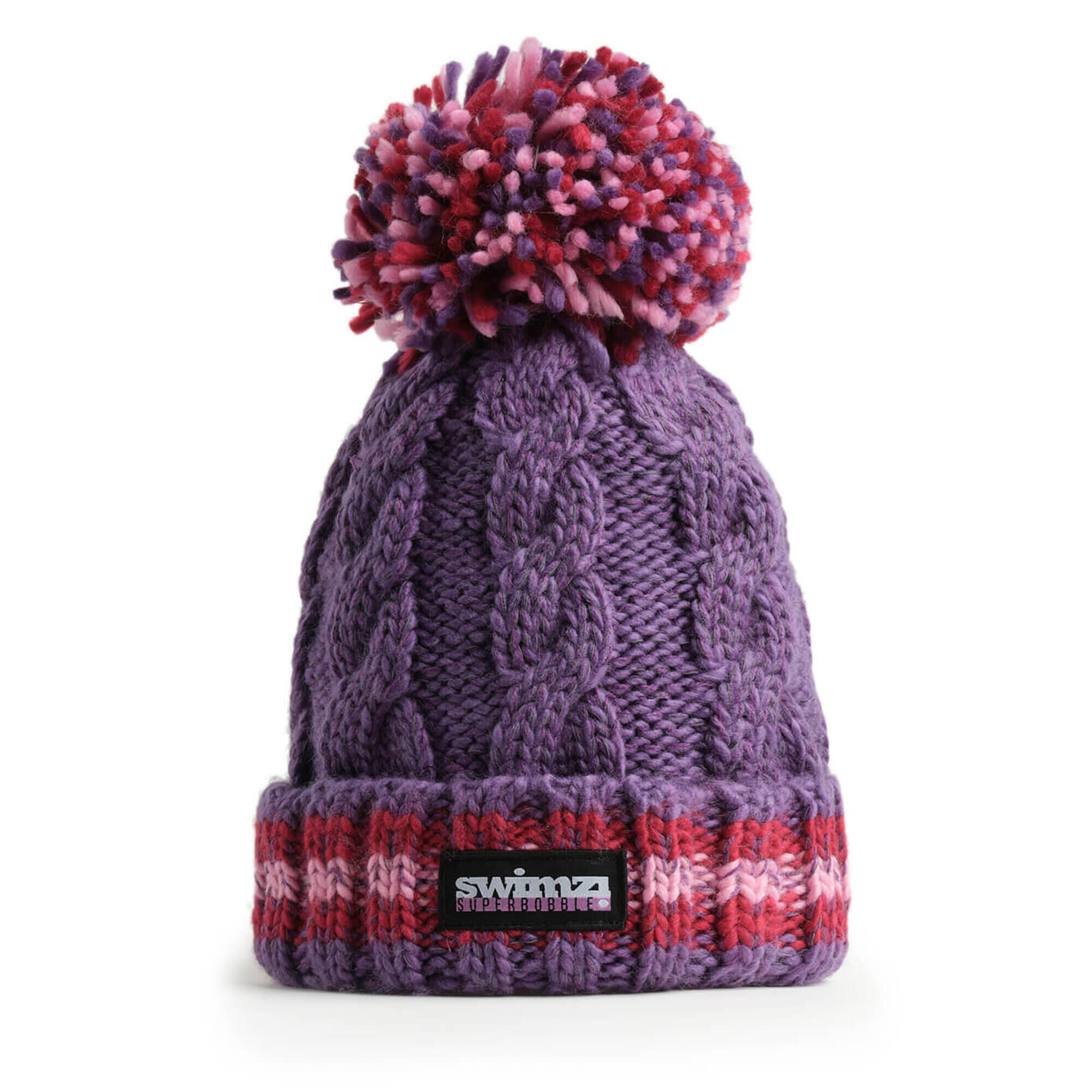 SWIMZI Berries Cable Knit Super Bobble Hat