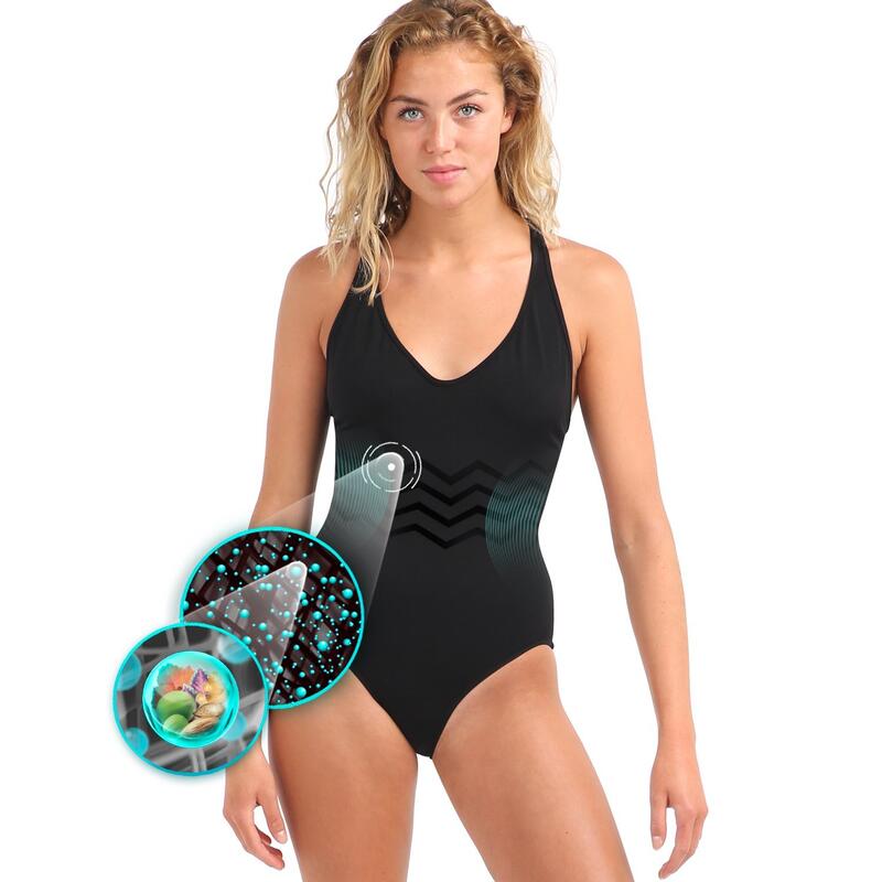 Maillot De Bain Sculptant Minceur Bretelles Dos Croisees