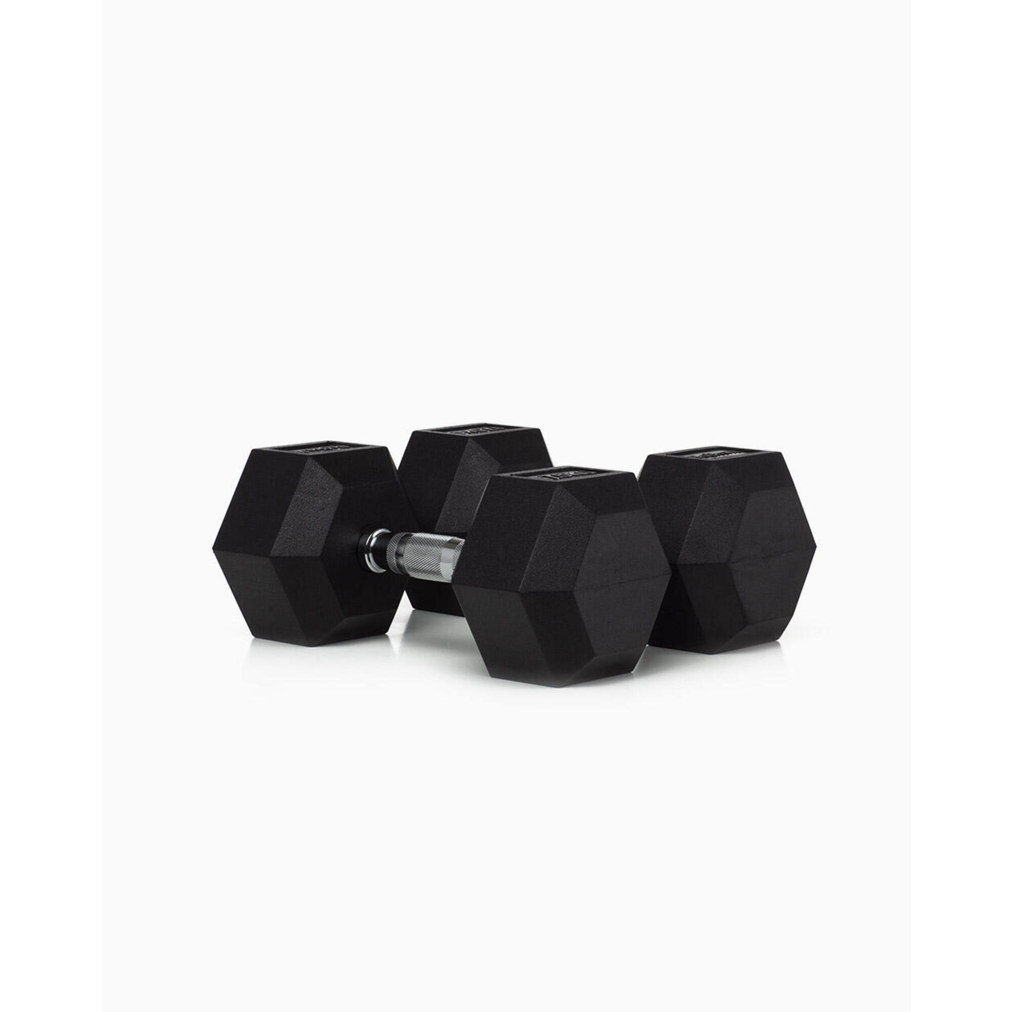 Boomfit - Haltères Hexagonaux 17,5kg (paire) - Boomfit - Haltère - Noir - Taille Unique - Decathlon