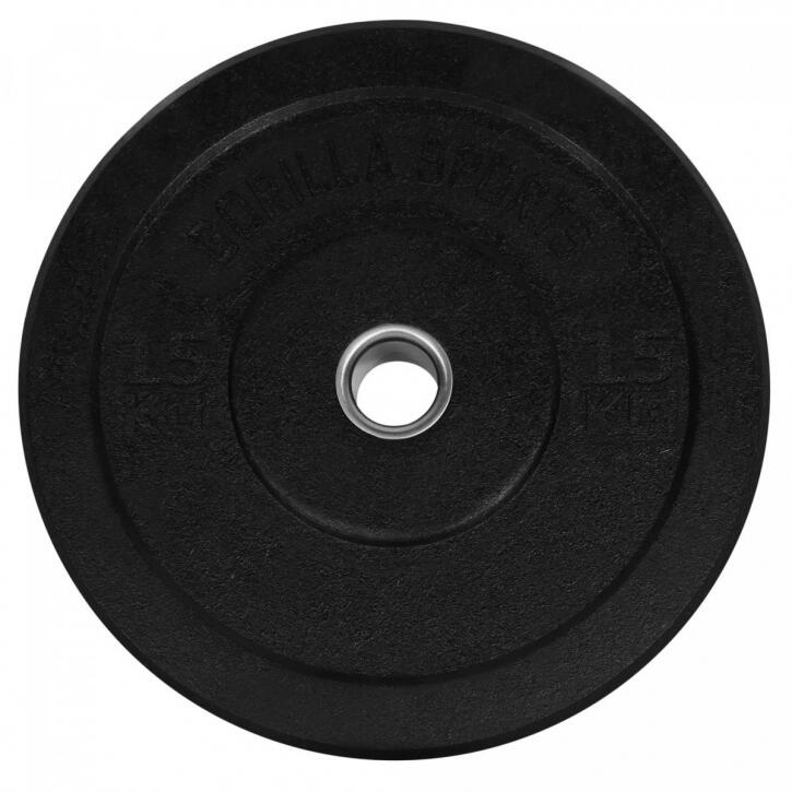 Gorilla Sports Bumper Plate - Halterschijf - 15 kg - Rubber - 50 mm - Set van 2