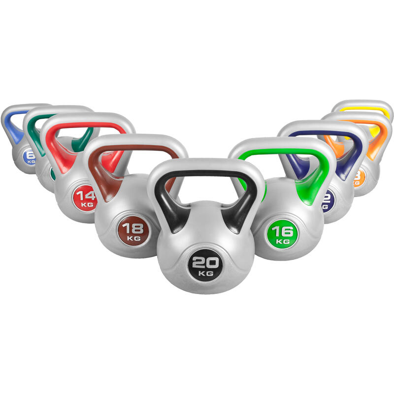 Gorilla Sports Kettlebell Set - 2 t/m 20 kg - Trendy Kunststof - 113 kg